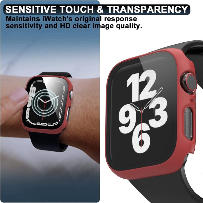 Rontion 6 Pack Hard PC Case for Apple Watch 38mm Series 3/2/1 with Tempered Glass Screen Protector, Ultra-Thin Scratch Resistant Full Protective Bumper Covers for iWatch 38mm Accessories - Image 4